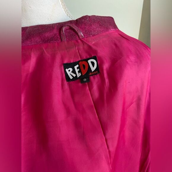 Y2K/90S Suede Pink/ Fuchsia Brand Redd Jacket - Picture 5 of 12